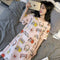 Plus Size Pajamas Women Summer Short Sleeve Adorable Cartoon Student Pregnant Woman Sweet Look Pyjamas Loose Korean Casual Loungewear Sleepwear