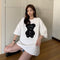 IMG 108 of Popular Bear Short Sleeve T-Shirt Women Loose Korean insHarajuku Thick Half Sleeved T-Shirt