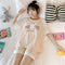 IMG 171 of Pajamas Women Summer Short Sleeve Korean Student Thin Plus Size Adorable Cartoon Outdoor Loungewear Sets Sleepwear