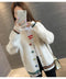IMG 108 of Student Korean Pocket Sweater Women Loose V-Neck Long Sleeved Matching Knitted Cardigan Outerwear