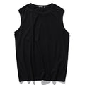 Img 6 - Summer Solid Colored Round-Neck Tank Top Men Fitness Sporty Under Casual Sleeveless T-Shirt Tank Top