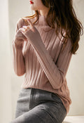 IMG 116 of Europe All-Matching Undershirt Sweater Women Half-Height Collar Wool Outerwear