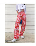 Img 15 - Trendy Dye Casual Summer Women Loose Wide Leg Long High Waist Straight Pants