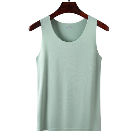 Img 2 - Summer Women Seamless Ice Silk Tank Top Thin Strap Sexy All-Matching Sleeveless Tops Tank Top