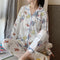 IMG 119 of Pajamas Women Adorable Cartoon Long Sleeved Loose Thin Loungewear Two-Piece Sets Outdoor Sleepwear