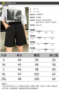 Img 6 - Women Suit Pants High Waist Straight Bermuda Shorts Loose Korean Casual Summer Wide-legged