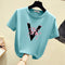 IMG 110 of Southeast Asia Summer Short Sleeve Casual Round-Neck Printed Sweet Look Tops Women T-Shirt