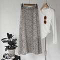 Img 10 - Mori Fresh Looking Elastic High Waist Floral Mid-Length Chiffon Skirt
