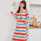 Summer Short Sleeve Outdoor Plus Size Pyjamas Women Mid-Length Pajamas Korean Loose Loungewear Sleepwear