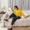 IMG 105 of Color-Matching Long Sleeved Pajamas Women Sweet Look Loose Plus Size Loungewear Free Sleepwear