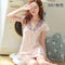 Pyjamas Women Summer Sexy Thin Slip Princess Silk Pajamas Loungewear Sleepwear