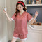 Summer Short Sleeve Pajamas Women Silk Plus Size  Loungewear Sets Outdoor Home Sleepwear