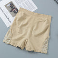Img 9 - Lace Safety Pants Anti-Exposed Women Summer Ice Silk Outdoor Thin High Waist Reduce-Belly Hip Flattering Plus Size Short Shorts