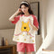 Pajamas Short Sleeve Women Cartoon Knitted Cotton Loungewear Sleepwear