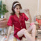 Img 2 - Popular Replica Pajamas Women Summer Sexy Cardigan Short Sleeve Shorts Plus Size Sets Loungewear