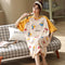 Summer Women Pyjamas Pocket Design Trendy ins Home Outdoor Cotton Teens Mid-length Sleepwear