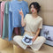 Pajamas Women Summer Silk Short Sleeve Student isn Korean Thin Loose Plus Size Home Outdoor Sleepwear