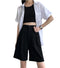 Img 4 - Suits Shorts Women Summer Thin Casual High Waist Loose Slim Look Wide Leg Pants Plus Size