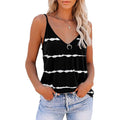 Img 7 - Summer Europe Women Sexy Sleeveless Camisole V-Neck Striped Printed T-Shirt Tops Camisole