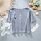 Butterfly Embroidery High Waist Tops Short Sleeve Summer Slim Look Sweater Matching Cardigan Thin Women Outerwear