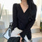 IMG 102 of Sexy Undershirt insTrendy V-Neck Thin Niche Sweater Women Tops Outerwear