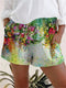Img 6 - Summer Europe Women Casual Floral Printed Pocket Shorts