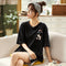 Pajamas Women Cotton Short Sleeve Summer Thin Korean Adorable Student Loose Plus Size Loungewear Sets Sleepwear