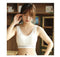 IMG 104 of Bare Back Plus Size Innerwear Women Bralette Summer Undershirt Strap Sporty Tank Top Student Korean Activewear