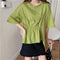 IMG 106 of Trendy Doll Blouse Plus Size Short Sleeve T-Shirt Women Summer Loose Niche Slim Look Tops Undershirt T-Shirt