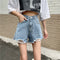 Img 1 - Hong Kong Vintage Ripped Loose Denim Shorts Women Summer Slim Look High Waist Hot Pants