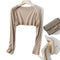 Img 1 - Silk Knitted High Waist Shawl Women Summer Long Sleeved Slip Matching Cardigan Thin