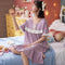 Pyjamas Women Summer Loose Plus Size Pajamas Cotton Princess Doll Collar Pregnant Woman Sleepwear