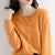 Img 1 - Long Sleeved Sweater Solid Colored Minimalist Elegant Cardigan Tops Matching Women