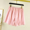 Img 3 - Shorts Women Summer High Waist Drape Plus Size Wide Leg Pants Outdoor Thin Solid Colored Pajamas Culottes Pants