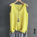 Img 4 - Loose Plus Size Camisole Women Summer Knitted Silk Outdoor Sleeveless T-Shirt Tank Top