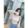 Img 3 - Korean Office Slim Look Solid Colored Under Stand Collar Sweater Women