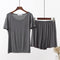 Summer Modal Round-Neck Short Sleeve Shorts Pajamas Sets Thin Plus Size Loose Two-Piece Loungewear Women Sleepwear