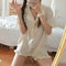 Img 2 - Chequered Pajamas Women Summer insAdorable Japanese Teens Casual Student Loungewear Two-Piece Sets