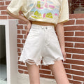 IMG 134 of Hong Kong Vintage Ripped Loose Denim Shorts Women Summer Slim Look High Waist Hot Pants Shorts
