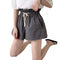 Img 5 - Cotton Casual Shorts Women Loose Summer High Waist Korean Student Wide Leg Slim Look A-Line Cargo Hot Pants