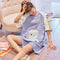 Pajamas Women Summer Cotton Short Sleeve Shorts Thin Cartoon Loungewear INS Popular Inspired Plus Size Outdoor Sets Sleepwear