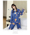 IMG 197 of Popular Streaming Pajamas Women Lapel Cotton Long Sleeved Trendy Western Cardigan Loungewear Sets Sleepwear