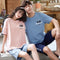 Couple Pajamas Summer Short Sleeve Cotton Thin Plus Size Loose Men Women Sets Cartoon Loungewear Sleepwear