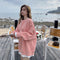 Korean Plus Size Sweatshirt Women High Street Trendy Niche False Two-Piece Tops ins Outerwear
