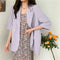 IMG 111 of Blazer Women Summer Korean Casual All-Matching Thin Elegant Loose Three-Quarter Length Sleeves Popular Suit Outerwear