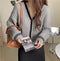 IMG 107 of Sweater Women Japanese Loose insLazy Outdoor Korean Sweet Look Knitted Cardigan Outerwear
