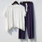 Img 8 - Loungewear Women Modal Two-Piece Sets Outdoor Loose Casual T-Shirt Wide Leg Pants Popular Color-Matching