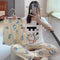 Factory SaleThree-Piece Pajamas Women Summer Short Sleeve Long Pants Plus Size ShopeeSoutheast Asia Loungewear Sleepwear