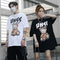 Img 1 - Trendy Bear Printed Short Sleeve T-Shirt Women Plus Size Couple Summer Men Loose BF