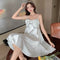 Img 2 - Pajamas Women Summer Silk Sexy Thin Popular insMid-Length Replica Strap Pyjamas